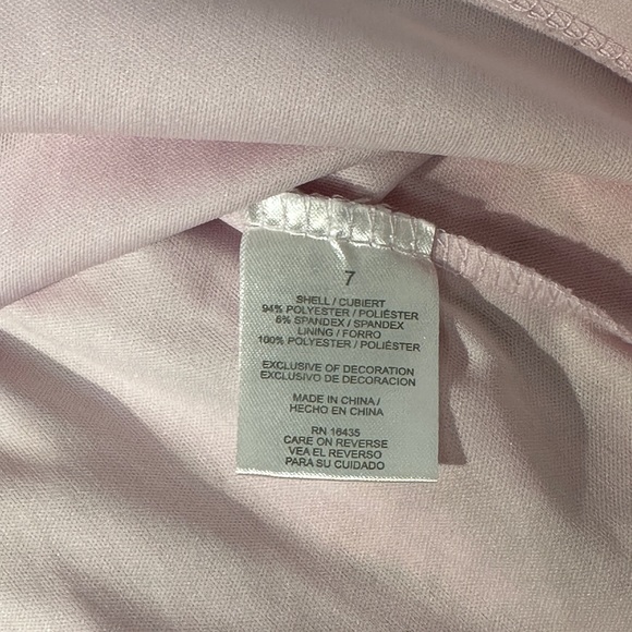 Tahari Pink and Yellow Flower Smocked Sundress with Puff Sleeves Girls Size 7 - Picture 6 of 7